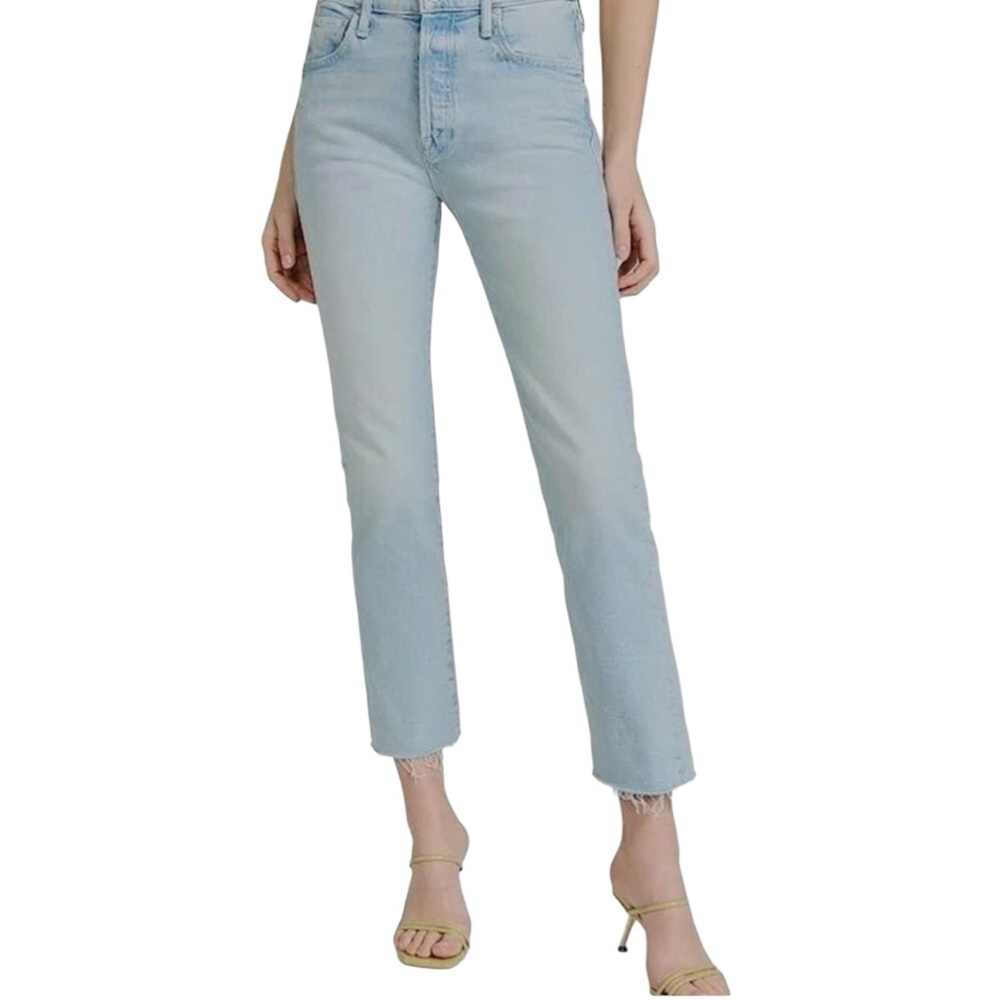 MOTHER Superior The Scrapper Cuff Ankle Fray Denim Jeans Lonely Hearts Club S3